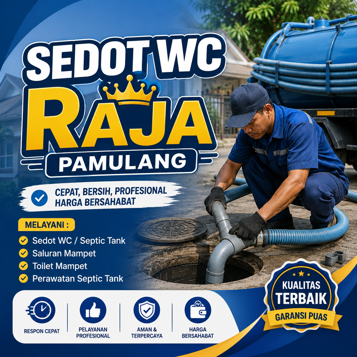 Bongkar Pasang Pipa - Sedot WC Raja Pamulang